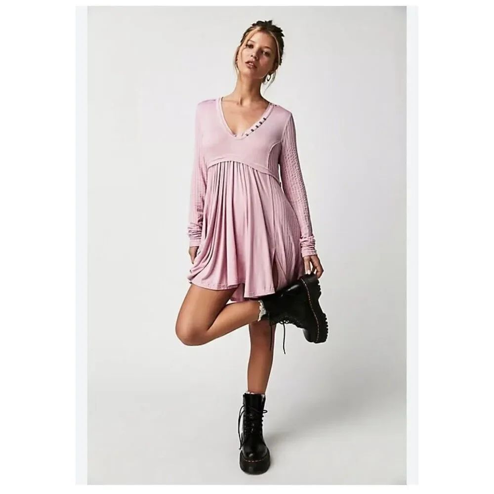Free People Birdie Henley Tunic Top